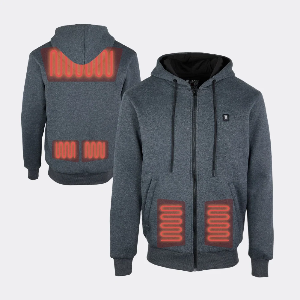 Sweat chauffant zippé avec batterie