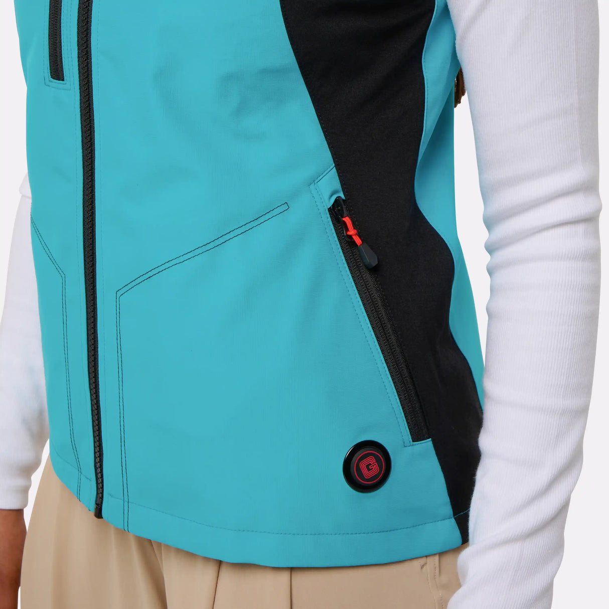 Gilet sport Femme bleu avec batterie