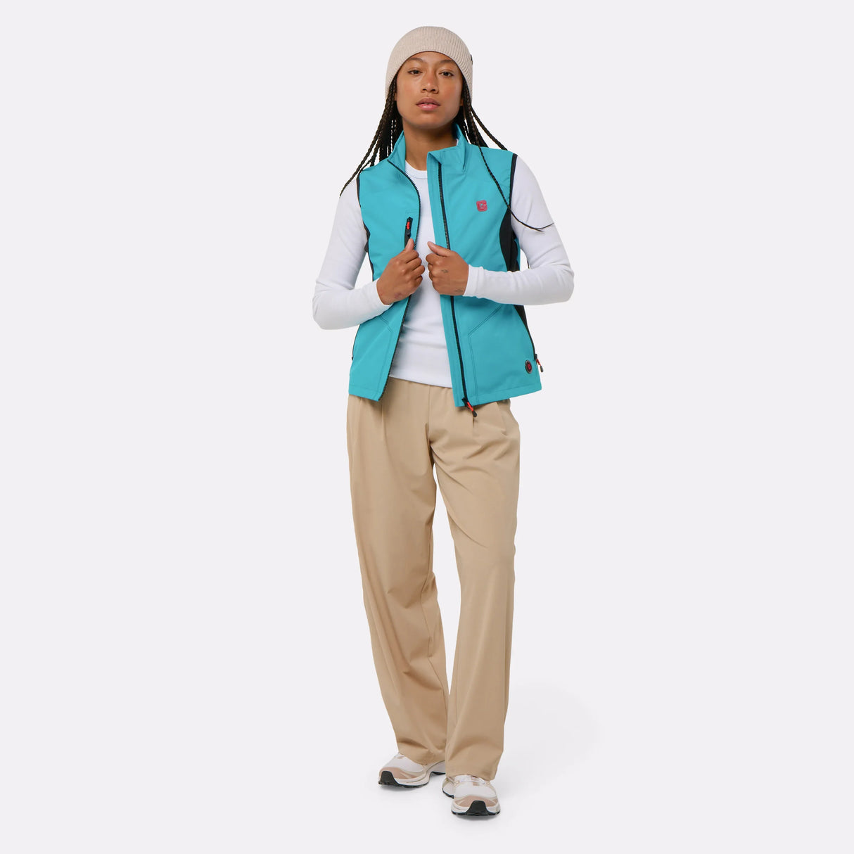 Gilet sport Femme bleu avec batterie