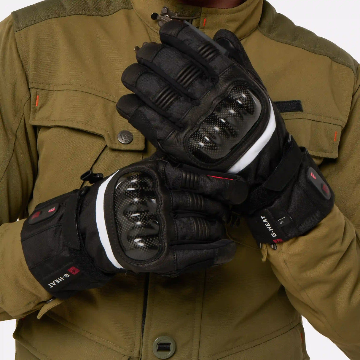 Gants moto chauffants RIDER avec batterie