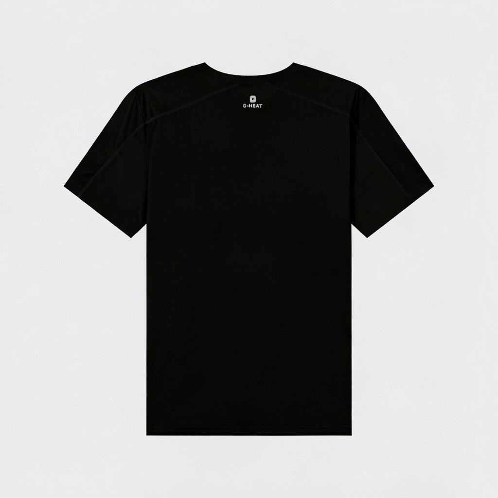 T-shirt rafraîchissant sport noir pour homme de dos