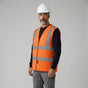 Gilet rafraîchissant haute visibilité orange de face porté