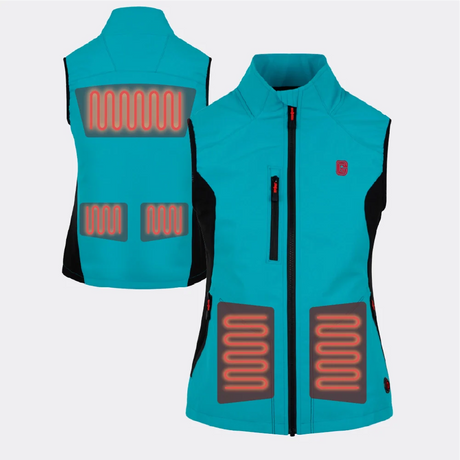 Gilet sport Femme bleu avec batterie