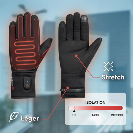 Sous-gants chauffants avec batterie