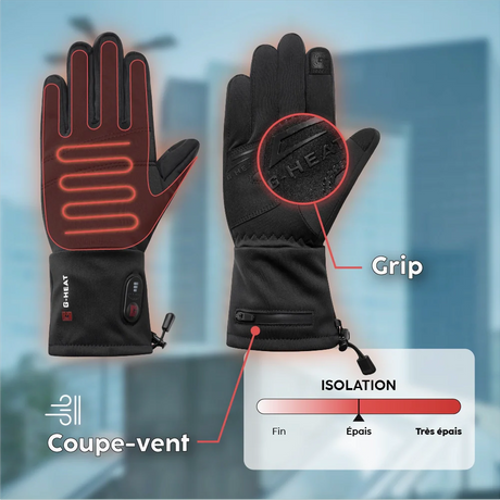 Gants chauffants STREET avec batterie