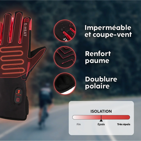 Gants vélo ACTIVE avec batterie