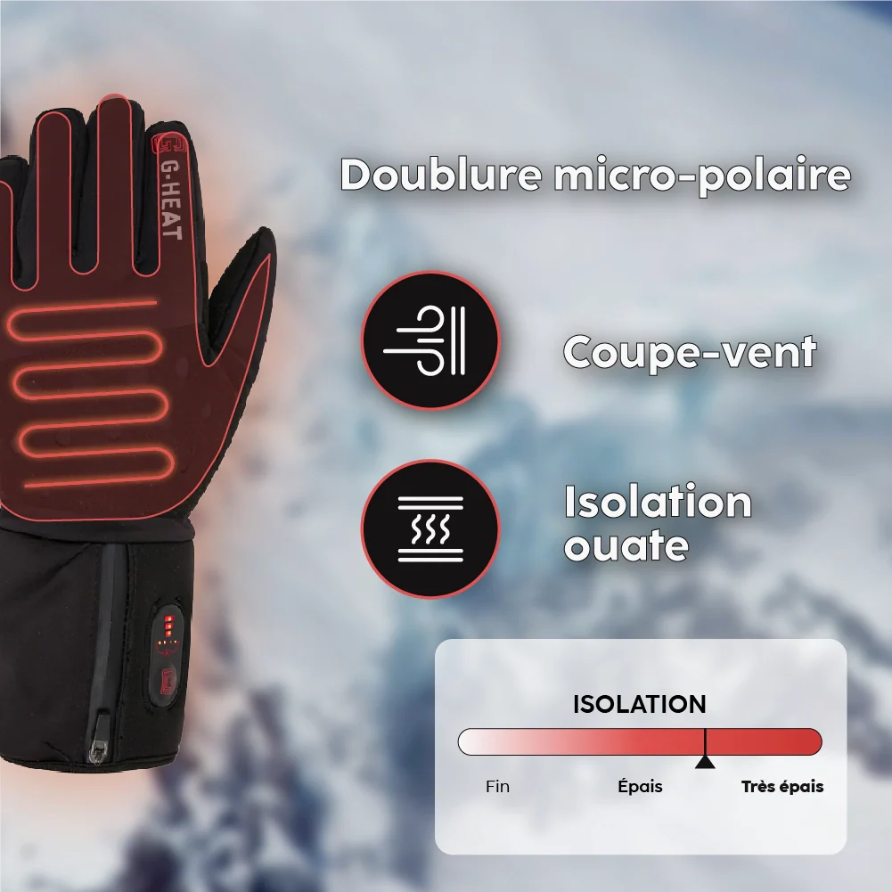 Gants Ski NORDIC avec batterie