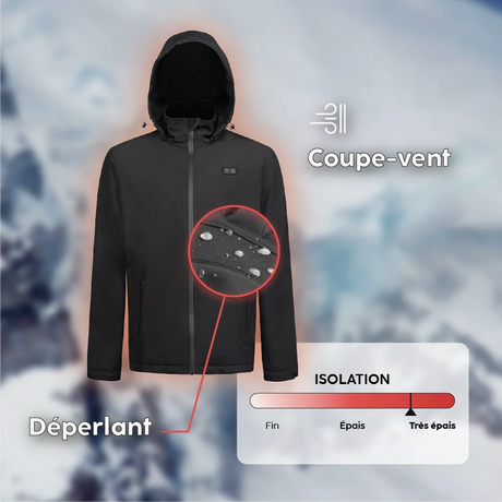 Veste softshell chauffante avec batterie