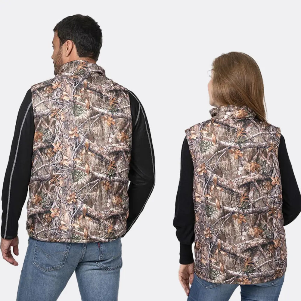 Gilet chauffant camouflage avec batterie