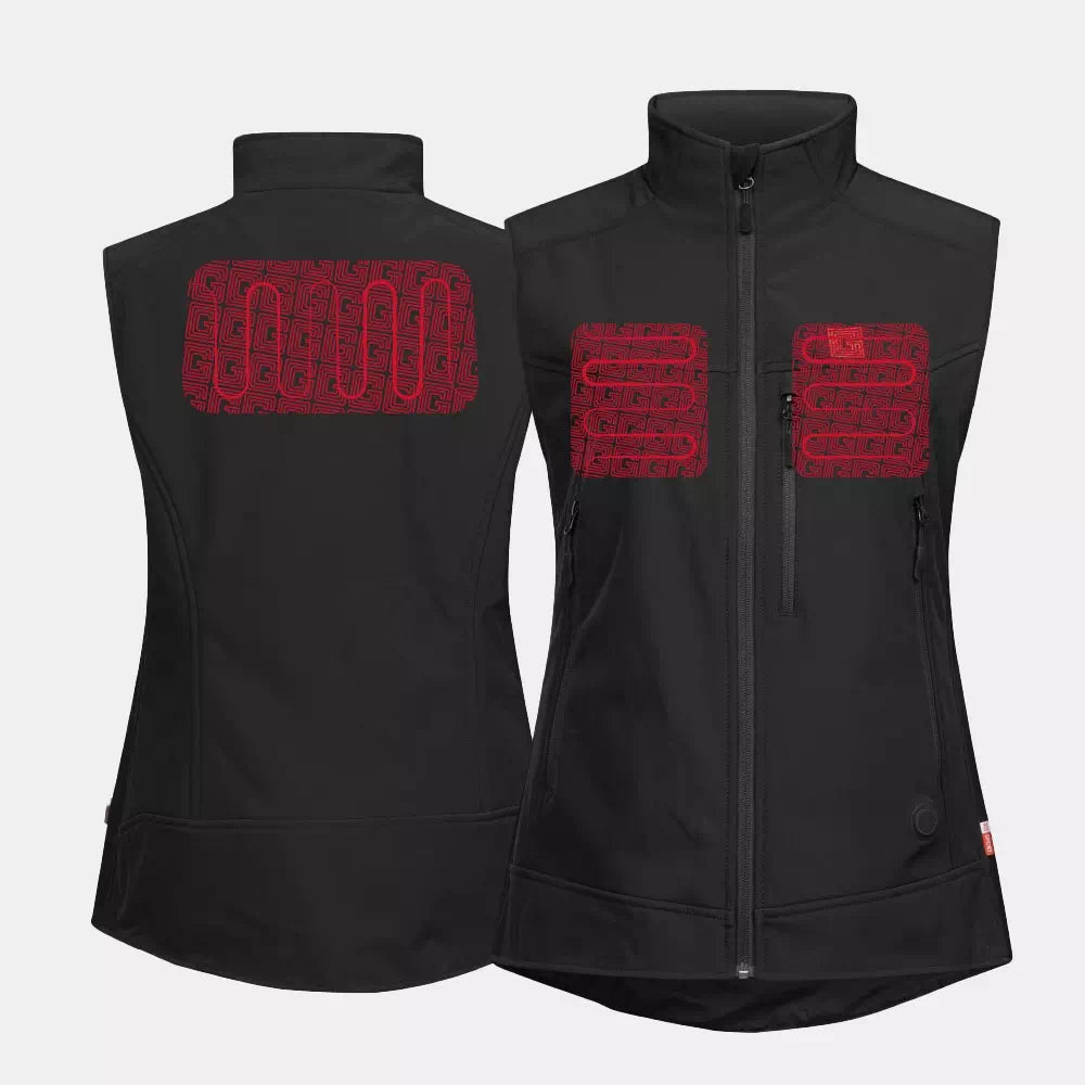 Gilet chauffant sans manches SOFTSHELL femme avec batterie