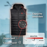 Doudoune chauffante homme sans manches EVO avec batterie