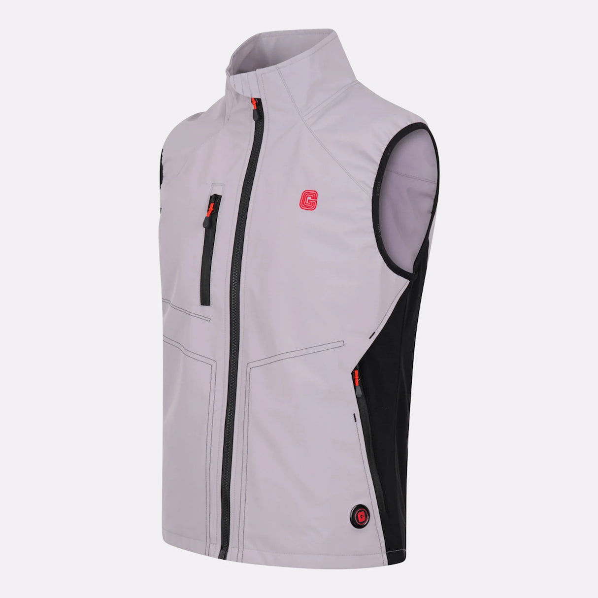 Gilet chauffant sport Homme gris avec batterie