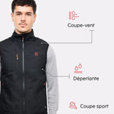 Gilet chauffant sport Homme avec batterie
