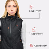Gilet chauffant sport Femme avec batterie