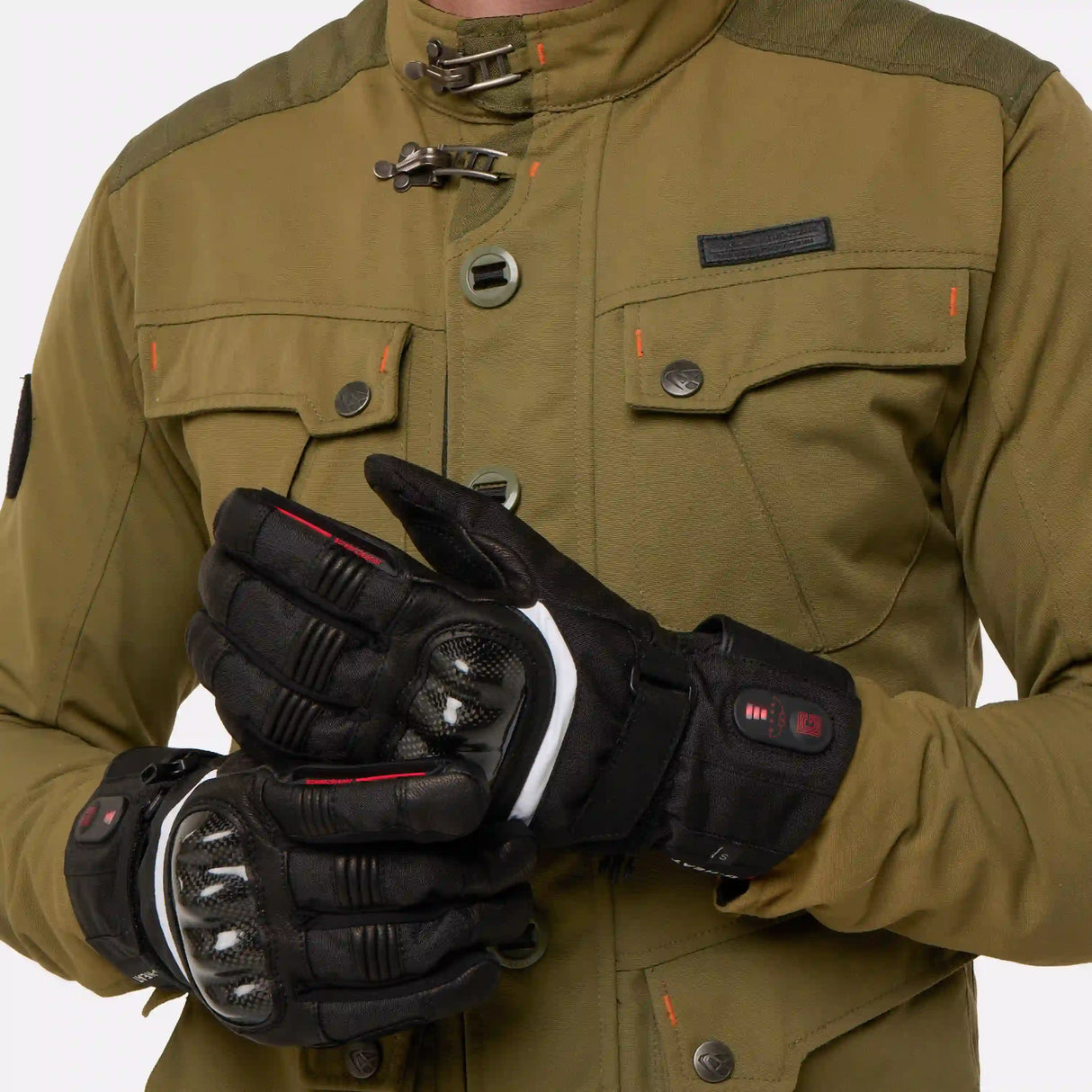 Gants moto chauffants RIDER avec batterie