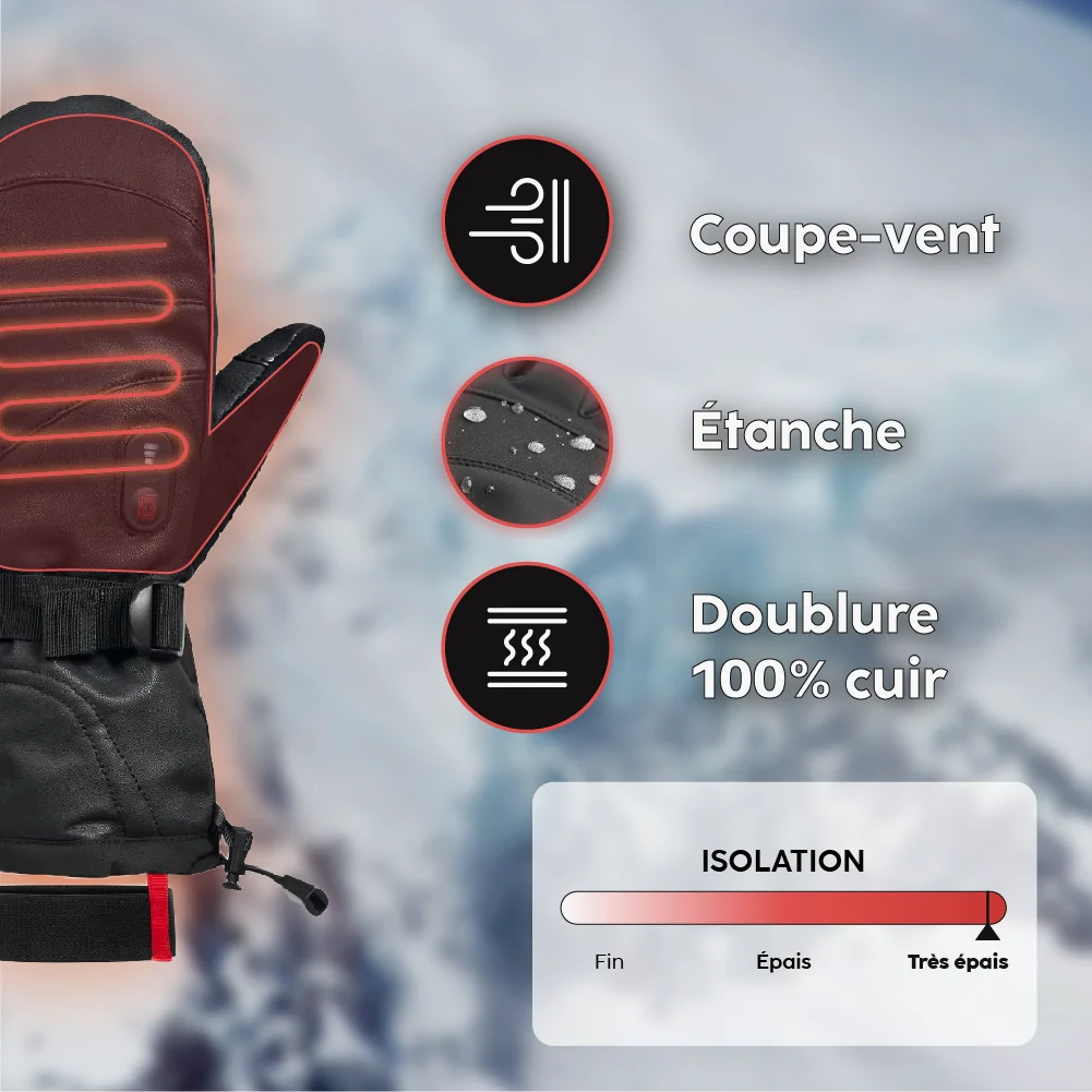 Moufles chauffantes LIMIT-30 avec batterie