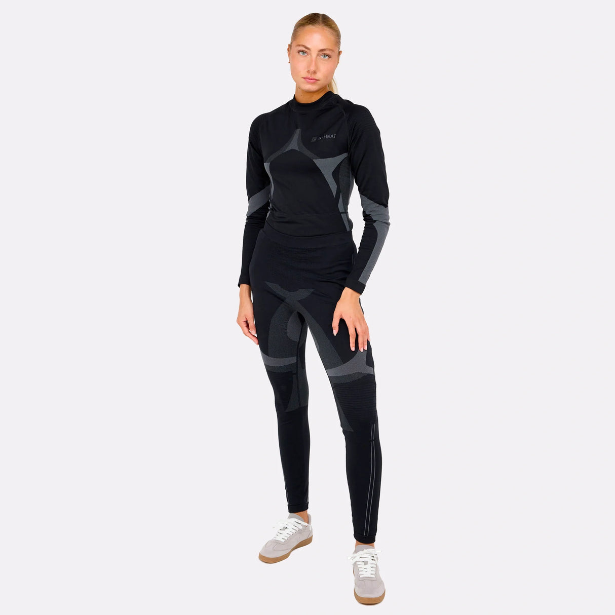 T-shirt seamless chauffant Manches Longues avec batterie