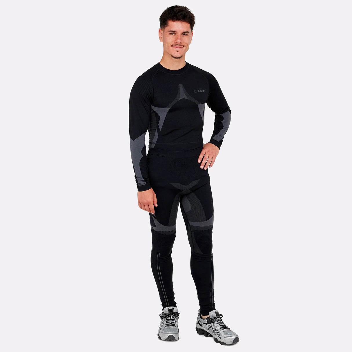 T-shirt seamless chauffant Manches Longues avec batterie