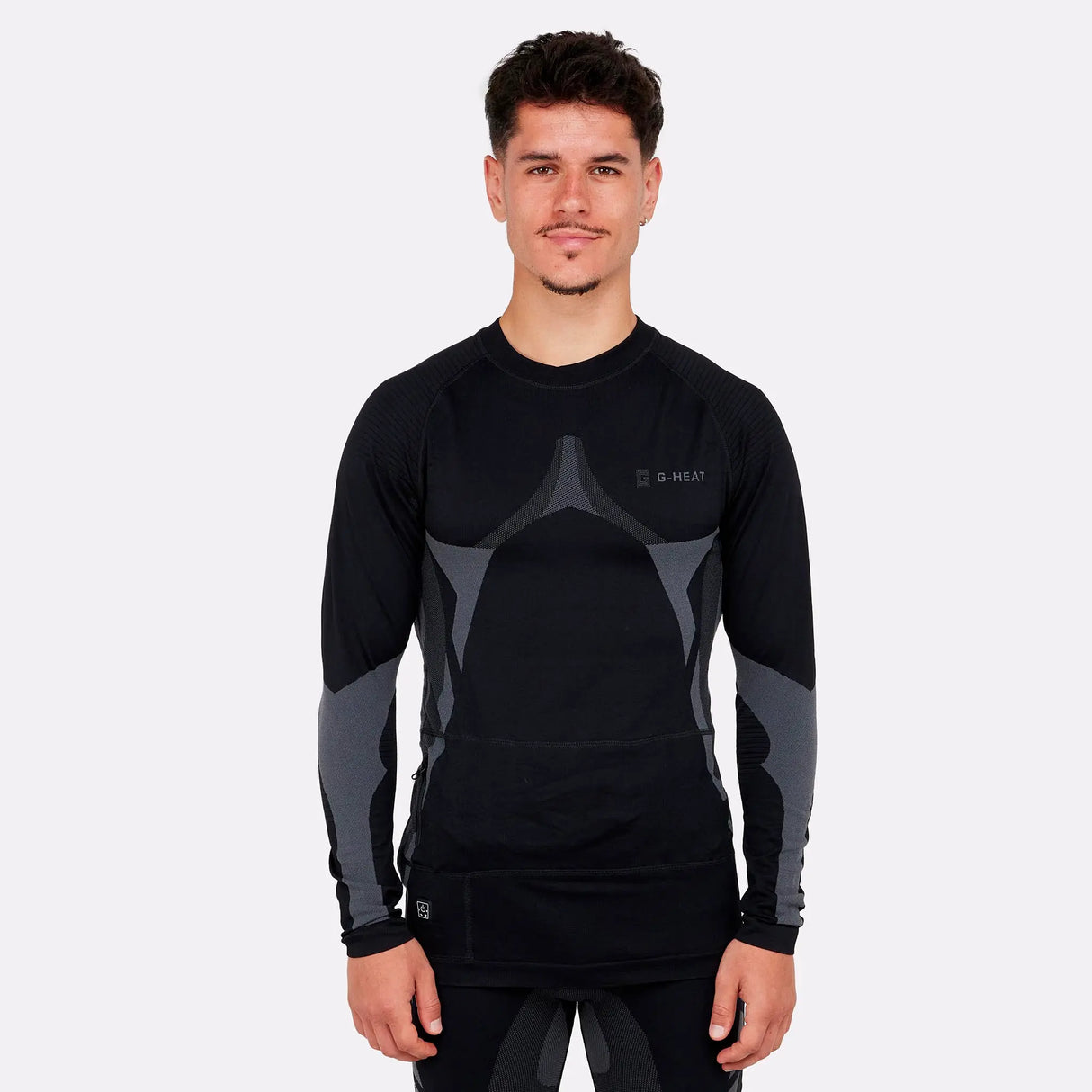 T-shirt seamless chauffant Manches Longues avec batterie