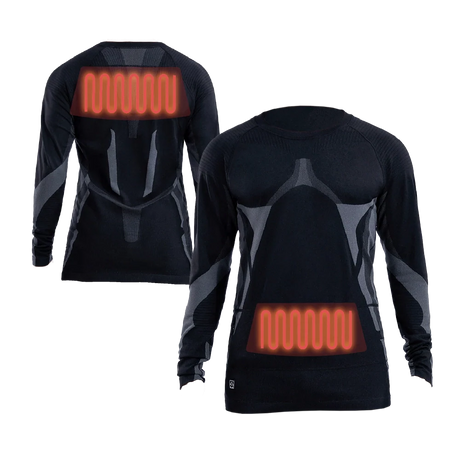 T-shirt seamless chauffant Manches Longues avec batterie