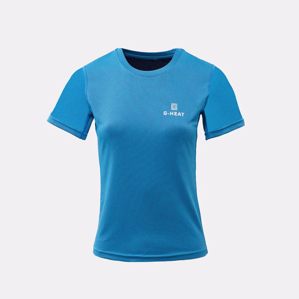 T-shirt rafraîchissant sport femme bleu
