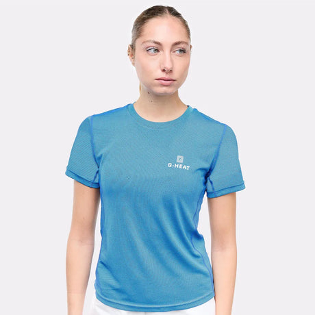 T-shirt rafraîchissant sport femme bleu