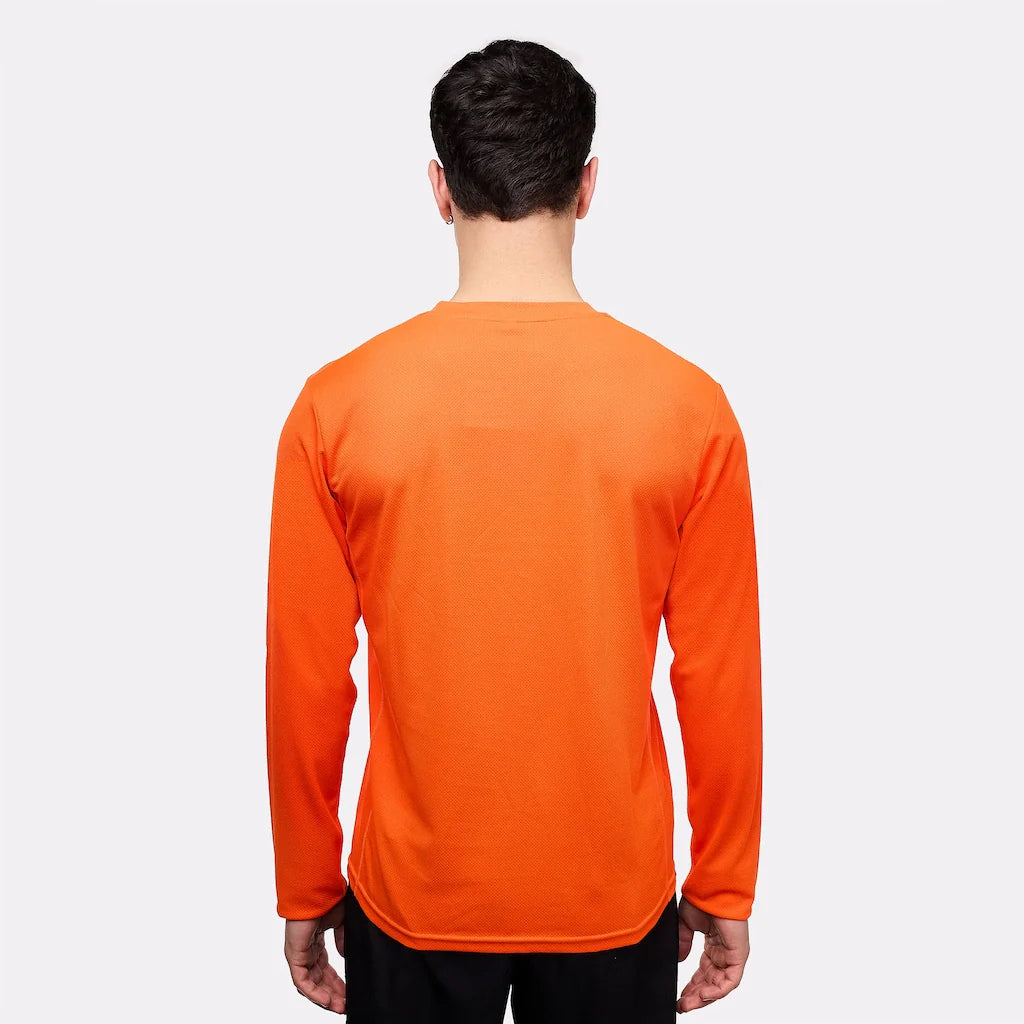 T-shirt rafraîchissant manches longues Anti UV Homme ORANGE