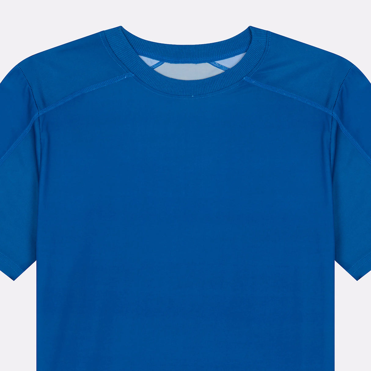 T-shirt rafraîchissant sport bleu pour homme zoom col