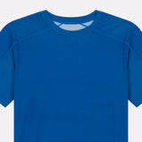 T-shirt rafraîchissant sport bleu pour homme zoom col