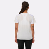 T-shirt rafraîchissant sport blanc pour femme de dos